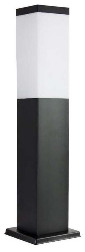 Pastatomas lauko šviestuvas Su-Ma Inox, 40W, E27, IP44, juoda sp., 8 cm x 45 cm
