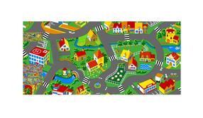 Kilimas Domoletti Little Village, įvairių spalvų, 140 cm x 200 cm