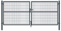 Vartai segmentiniu užpildu Garden Center, 400 cm x 173 cm, pilka sp.