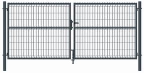 Vārti ar segmentālu pildījumu Garden Center, 400 cm x 173 cm, pelēka krās.