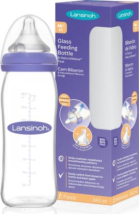 Bērnu pudele dzeršanai Lansinoh Natural Wave Wave, 240 ml, 0 mēn.