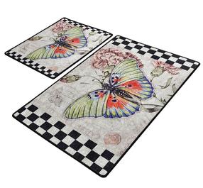 Комплект ковриков для ванны Foutastic Mariposa 359CHL2458, многоцветный, 100 см x 60 см