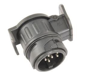 Auto piekabes kontaktdakša Tema 13-7, 16 cm, melna krās.