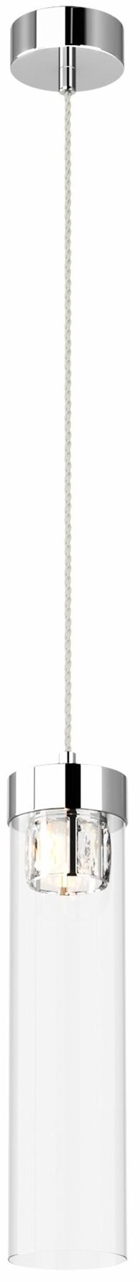 Šviestuvas lubų Zuma Line Gem P0389-01D-F4AC, G9, 1 x 28 W, skaidri sp. / sidabro sp., 11 x 27 cm
