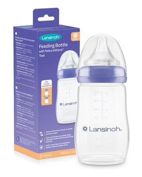 Бутылочка Lansinoh Momma 75440, 3 мес., прозрачный цв./фиолетовый цв.