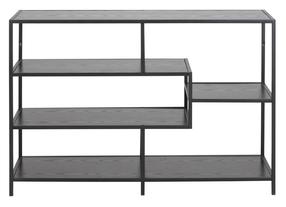 Напольная полка Home4you Seaford, черный цв., 78.5 см x 35 см x 114 см