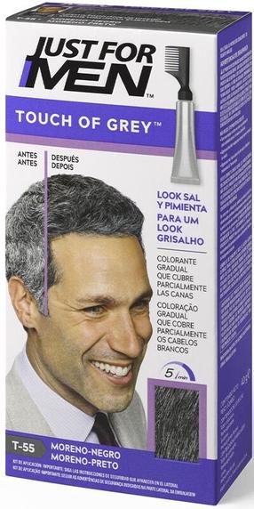 Matu krāsa Just For Men Touch of Grey, melns krās., T-55, 40 ml