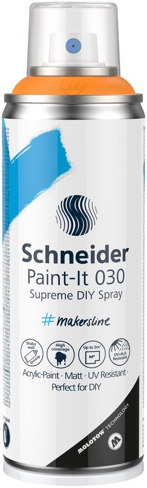 Aerozoliniai dažai Schneider Paint It 030 ML03050108, dekoratyviniai, šviesiai oranžinė sp., 0.2 l