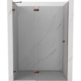 Dušo durys Mexen Lunar Left, 130 cm x 200 cm, rausvojo aukso sp./grūdintas