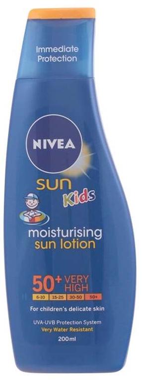 Лосьон для ухода за загаром Nivea Sun Kids Moisturising SPF50, 200 мл