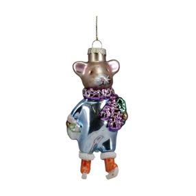 Eglutės žaisliukas Mouse, įvairių spalvų/(spalva/dizainas parenkami atsitiktine tvarka), stiklas