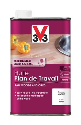 Древесное масло V33 Plan De Travail, прозрачный цв., 0.5 l