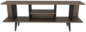 TV staliukas Kalune Design Akya, juoda sp./riešuto sp., 35 cm x 160 cm x 38.6 cm