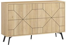 Komoda Kalune Design Dune 855DTE4216, ąžuolo sp., 62.4 cm x 123 cm x 35 cm