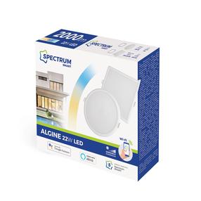 Valgusti lagi Spectrum Algine SLI038020CCT, LED, 3000 - 6000 °K, 1 x 22 W, valge v. / valge v.