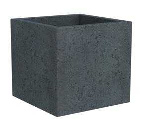 Gėlių vazonas Scheurich Stony Black 240/40, plastikinis, juodas