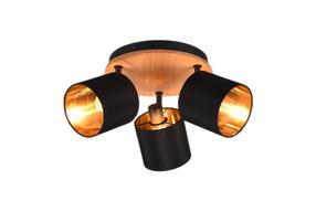 Lampa griesti Reality Tommy R81333930, E14, 3 x 28 W, zelta krās./melna krās. / koka krās.