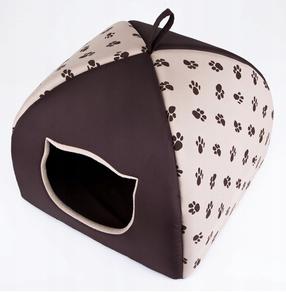 Namelis katei Hobbydog Igloo IGLBEZ7, ruda sp./smėlio sp., 38 cm x 38 cm