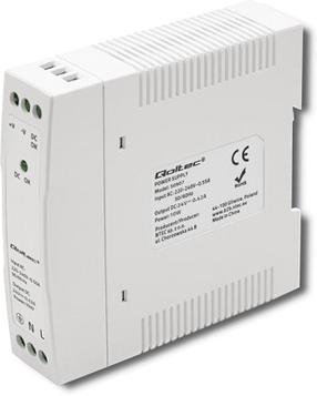 Tinklo produktas Qoltec DIN Rail Power Supply 10W, 100 x 90 mm, balta sp.