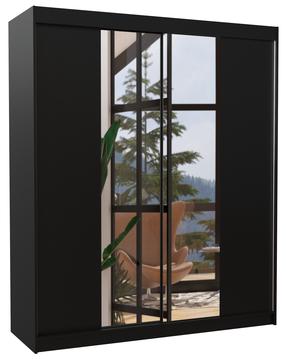 Шкаф ADRK Balance 180, черный цв., 58 см x 180 см x 215 см, с зеркалом