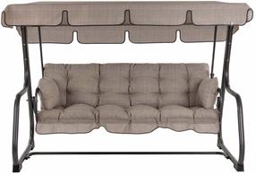 Lauko sūpynės Patio Parma H024-04PB, antracito sp./smėlio sp., 209 cm x 132 cm x 156 cm