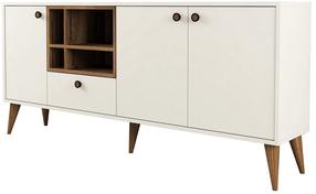 Skapītis Kalune Design Napoli 845HCT5341, krēmkrāsa/brūna krās., 180 cm x 35 cm x 81 cm