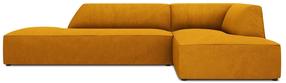 Kampinė sofa Micadoni Home Ruby Modular 4 Seats, aukso sp., dešininė, 273 x 180 cm x 69 cm