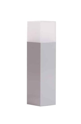Pastatomas lauko šviestuvas Su-Ma Cube, 20W, E27, IP44, sidabro sp., 8 cm x 33 cm