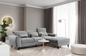 Kampinė sofa Foble Nube 4, šviesiai pilka sp., dešininė, 196 x 267 cm x 100 cm