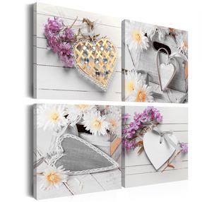 Reproduktsioon Artgeist Hearts and flowers N3650, 40 cm x 40 cm