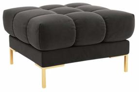 Pufas Cosmopolitan Design Bali Bluvel 18, tamsiai pilka sp., 60 cm x 60 cm x 41 cm
