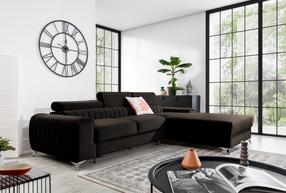 Kampinė sofa Grayson Nube 22, tamsiai ruda sp., dešininė, 205 x 278 cm x 92 cm
