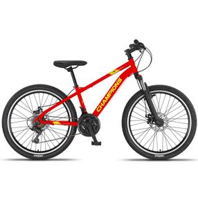 Jalgratas mägi- Champions Kaunos 24 DB (KAU.2423DSG), 24 ", 13" raam, punane v.