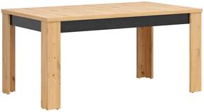 Laud pikendatav Ostia, tamm v./must v., 160 - 200 cm x 90 cm x 76.5 cm