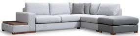 Kampinė sofa Hanah Home Loop 4, pilka sp./šviesiai pilka sp., dešininė, 308 x 246 cm x 85 cm