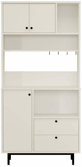 Daugiafunkcinė virtuvės spinta Kalune Design RE4-W, balta sp., 35.5 cm x 88 cm x 180 cm