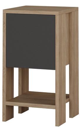 Naktinis staliukas Kalune Design Ema 776HMS3417, antracito sp./ąžuolo sp., 55 cm x 30 cm x 30 cm