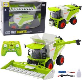Rc kombainas Lean Toys Farm 2in1, 1:24, žalia sp.