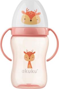 Puodelis su snapeliu Akuku A0221, 240 ml, 6+ mėn., plastikas, rožinė sp.