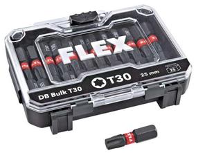 Набор ударных головок FLEX DB Bulk T30, T30, 25 мм, 1/4"