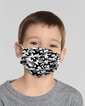 Atkārtoti lietojama maska Mocco Military Child, daudzkrāsaina