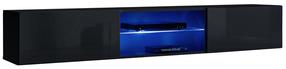 TV staliukas ASM Switch RTV3, juoda sp., 180 cm x 40 cm x 30 cm