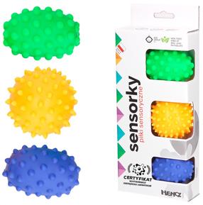 Kehamassöör Hencz Toys Sensory Balls 874, 28 cm x 12 cm, sinine v./kollane v./roheline v.