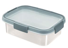 Pārtikas trauks Curver Smart Eco Fresh Square Square, 1 l, 20 cm x 15 cm, caurspīdīga krās./pelēka krās.