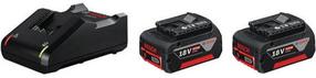 Akumuliatoriaus ir kroviklio komplektas Bosch GBA 18V 2x4.0Ah + charger GAL 18V-40