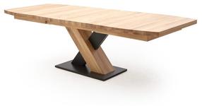 Valgomojo stalas išskleidžiamas MC Akcent Mendoza B, ąžuolo sp./juoda sp., 180 - 270 cm x 100 cm x 78 cm