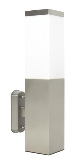Āra sienas lampa Su-Ma Inox, 40W, E27, IP44, sudraba krās., 8 cm x 34 cm