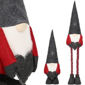 Kalėdinė dekoracija, "Nykštukas" Springos Gnome CA0670, 125 cm, raudona sp./pilka sp.