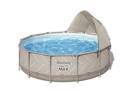 Бассейн, каркасный Bestway Steel Pro Max 561FY, белый цв./серый цв., 396 x 107 см