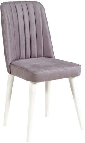Valgomojo kėdė Kalune Design Stormi 0701 - B 869VEL5282, matinė, balta sp./pilka sp., 49 cm x 47 cm x 90 cm